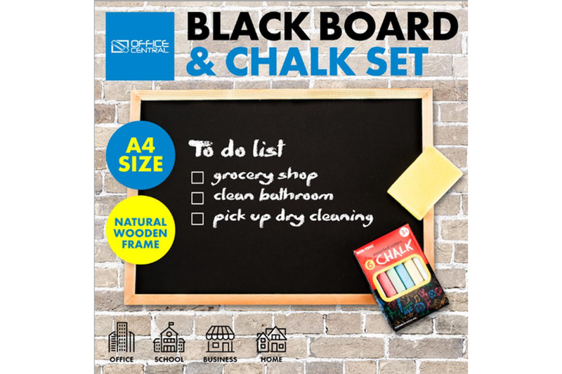 Costcom Chalk Board Set Blackboard Chalkboard Sign Wooden Frame Cafe School 3Pc