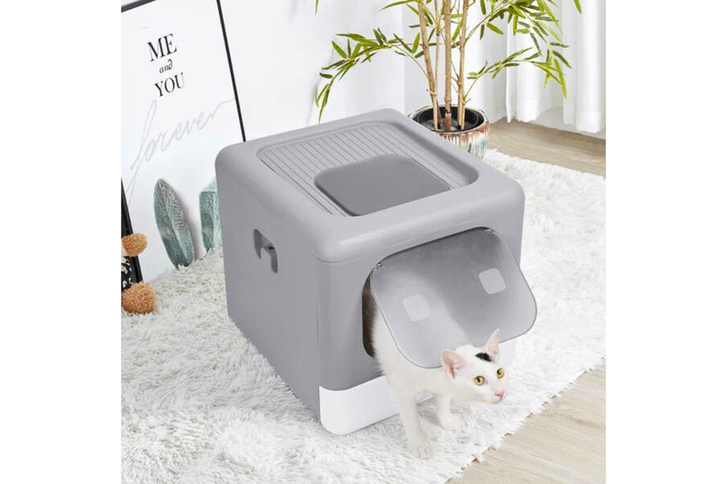 Hansona Sleek and Functional Cat Litter Box-Detachable Design