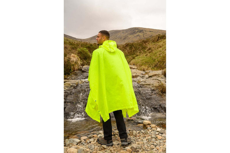 Mac In A Sac Packable Unisex Adults Poncho Waterproof Cape One Size Neon Yellow