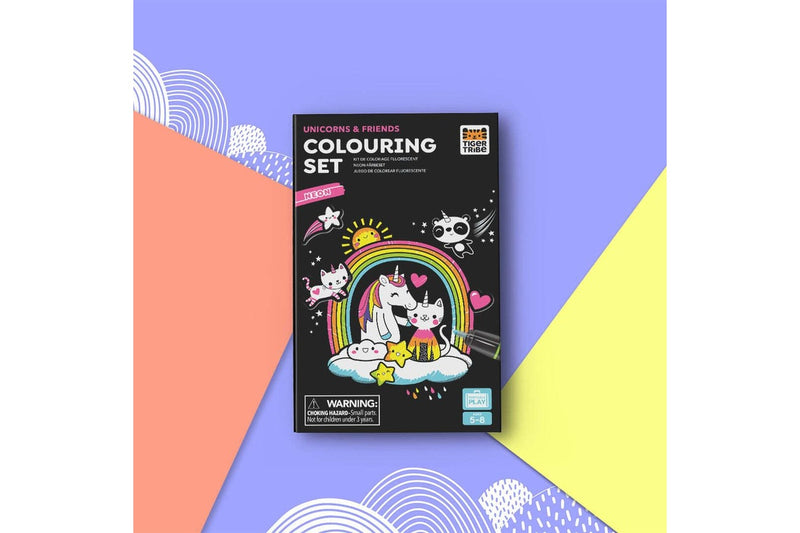 Tiger Tribe: Neon Colouring Unicorn & Friends