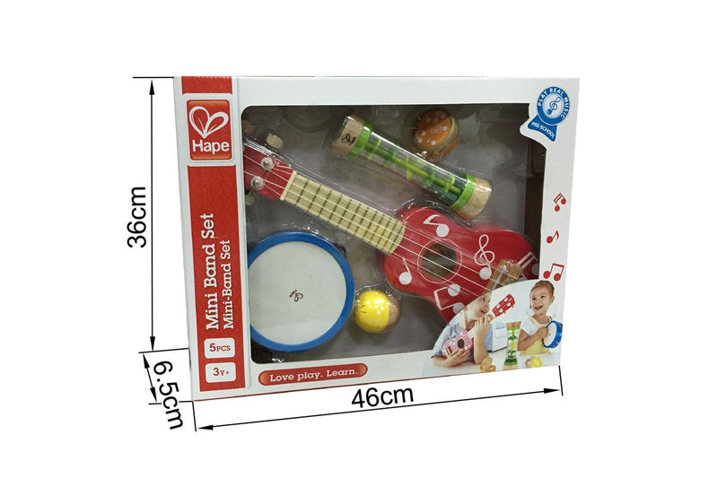 5pc Hape Mini Band Set Kids Children Wooden Musical Instruments Music Toy 3y+