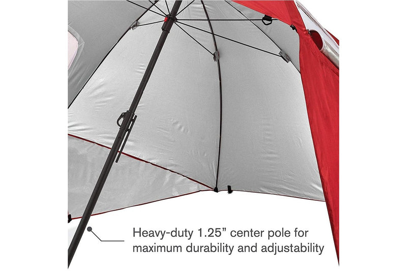 Sport-Brella 274cm Premiere XL Umbrella UPF 50+ Sun/Weather Protection w/Bag Red