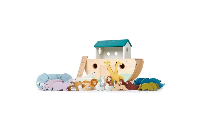 Tender Leaf Toys 38cm Noah's Wooden Ark w 10-Pair Animal Toy Play Set Kids 3y+