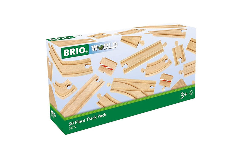 50pc Brio World Wooden Train Tracks Pack Play Set Kids Child Educational Toy 3y+