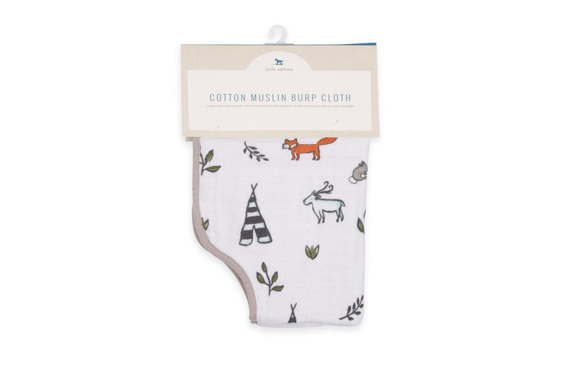 Little Unicorn - Muslin Burp Cloth - Forest Friends