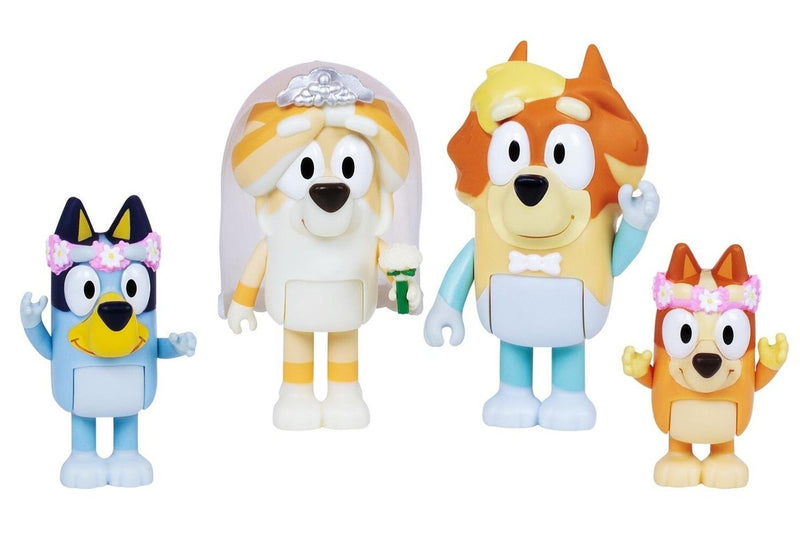 Bluey: Figure 4-Pack - Wedding Time!