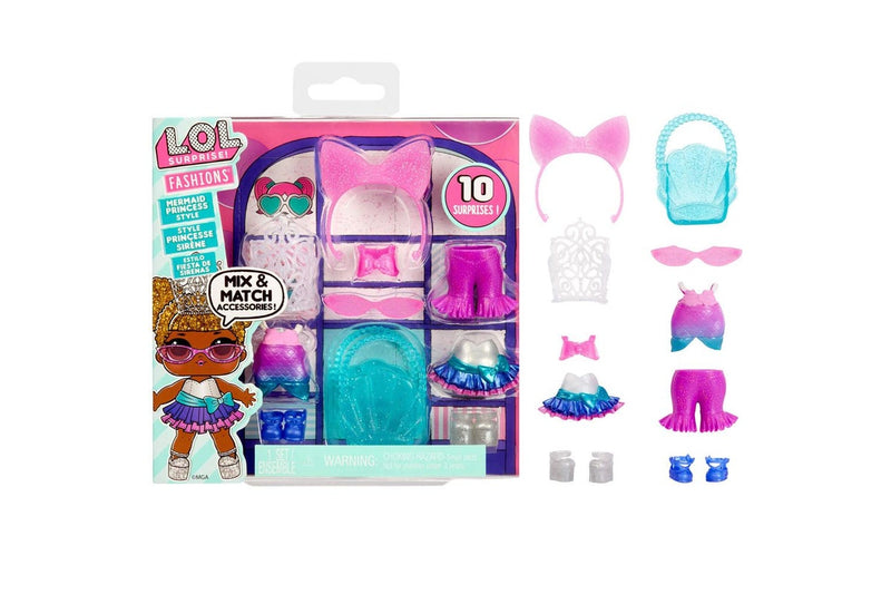 L.O.L. Surprise! Fashion Mermaid Princess Style & Music Party Styling Toy Set 4+