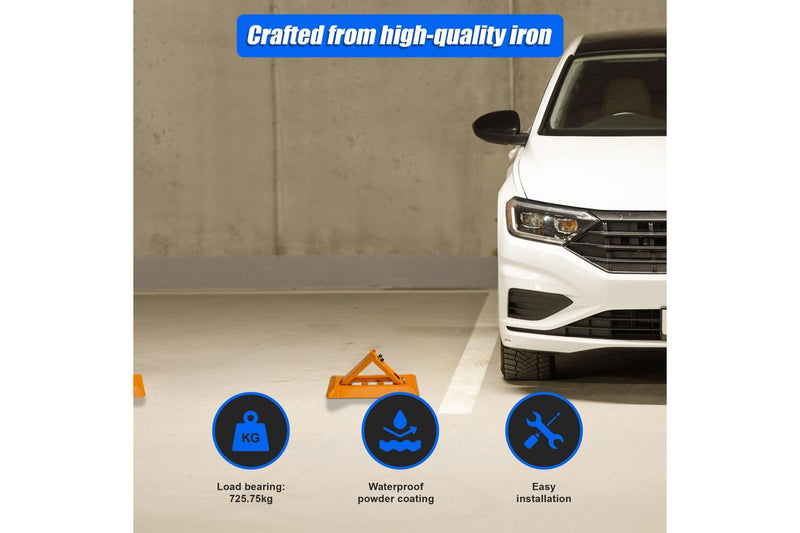 Fold Down Vehicle Security Car Parking Spot Lock Safety Bollard Barrier