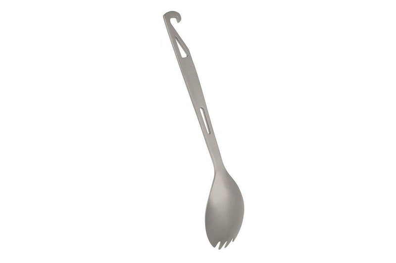 Lixada Titanium Spork With Bottle Opener Lightweight Dinner Tableware Travel Spoon Fork Camping Cooking Utensils