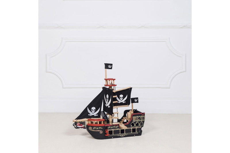 Le Toy Van 50cm Barbarossa Pirate Ship Wooden Fun Play Toy Kids Children 3y+