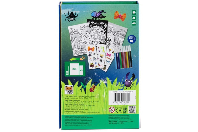 Tiger Tribe: Colouring Set - Backyard Bugs