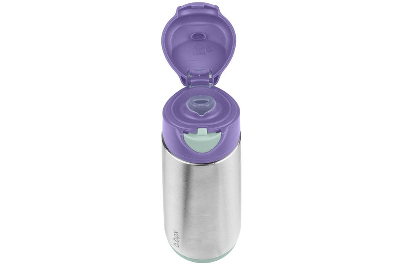 b.box: Insulated Sport Spout Bottle - Lilac Pop (500ml)