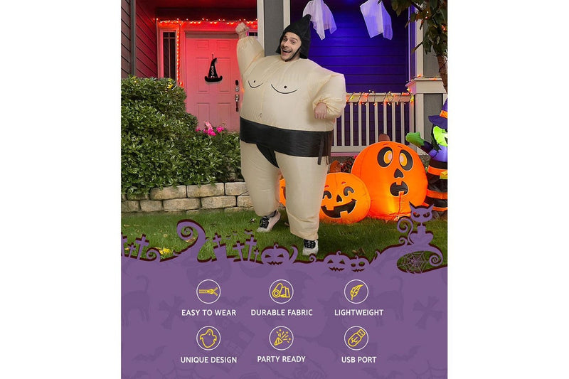 Inflatable Sumo Costume Adult Suit Blow Up Party Fancy Dress Halloween Cosplay