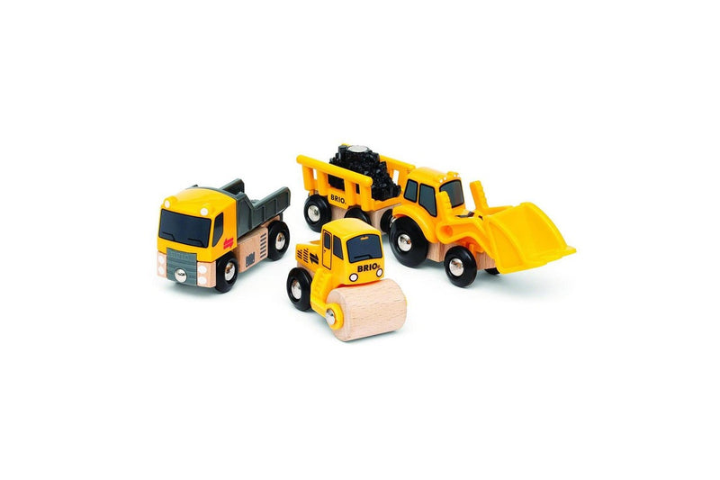 5pc Brio Construction Vehicles Kids Childrens Pretend Play Interactive Toy 3y+