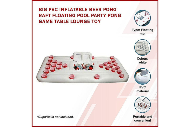 Big Pvc Inflatable Beer Pong Raft Floating Pool Party Game Table Lounge Toy Pool Toys & Games