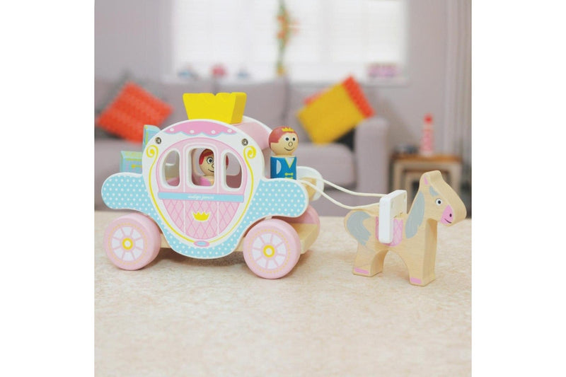 Indigo Jamm 32cm Princess Polly's Carriage Kids Children Wooden Toy Set 18m+