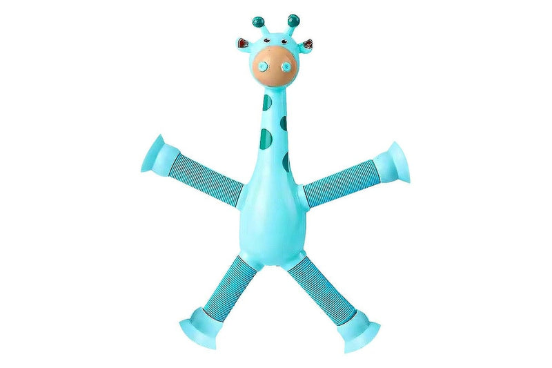 4 Pieces Telescopic Stretchy Giraffe Suction Toy Tube Shape Changing Fidget Blocks