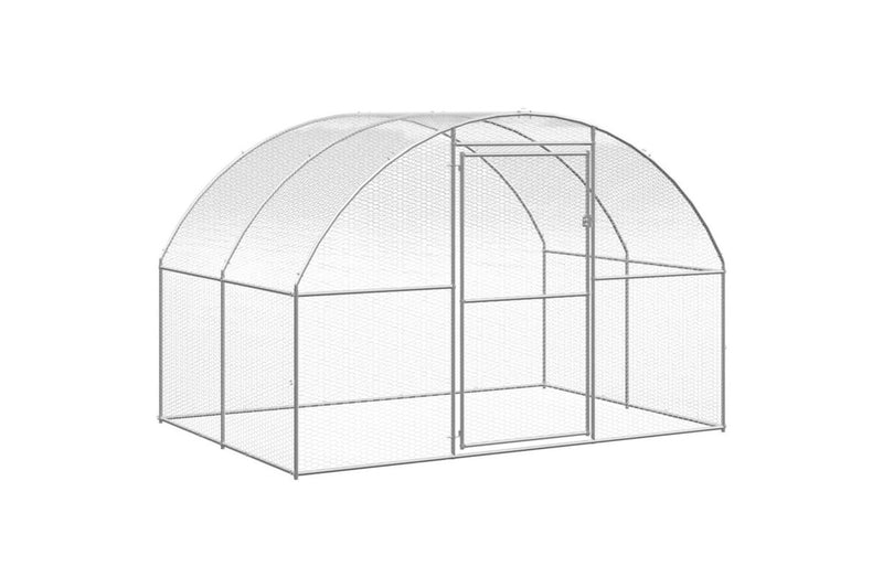 Outdoor Chicken Coop 3x2x2 m Galvanised Steel vidaXL