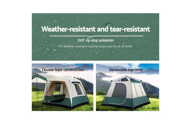 Weisshorn Instant 4 Person Up Camping Pop up Tents Family Hiking Dome