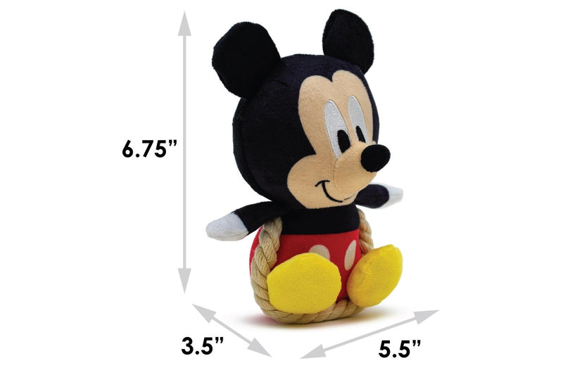 Disney: Squeaker Plush with Rope Dog Toy - Mickey Mouse