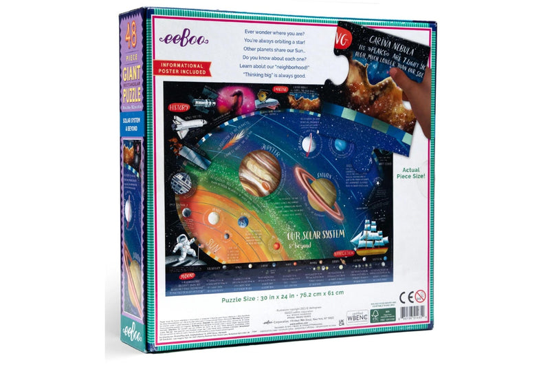 eeBoo: Solar System & Beyond - 48-Piece Giant Puzzle