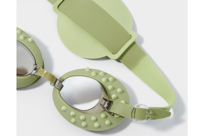 Sunnylife: Kids Swim Goggles - Cookie The Croc Khaki