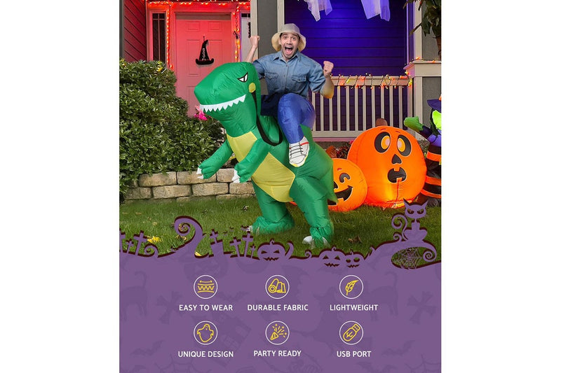 Inflatable Dinosaur Costume Adult Suit Blow Up Party Fancy Dress Halloween Cosplay