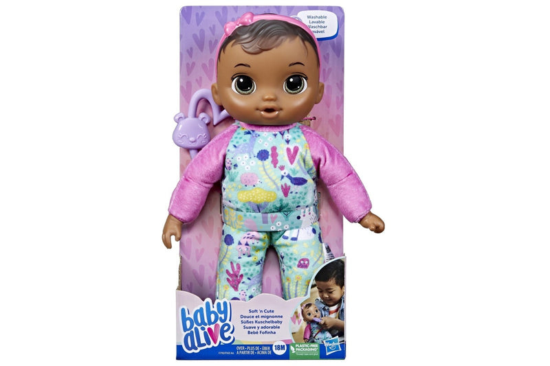 Baby Alive: Soft 'n Cute Baby Doll - Brunette Hair