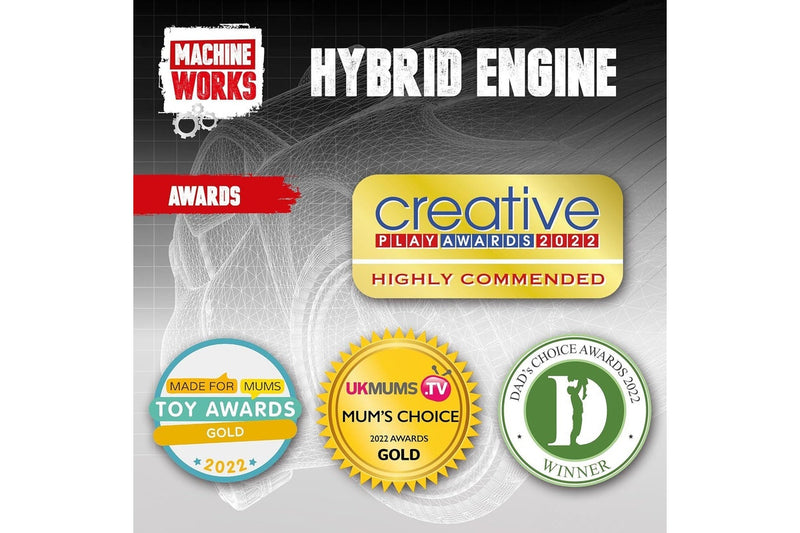 Machine Works: 4-Cylinder Hybrid Engine Replica Model Building Kit