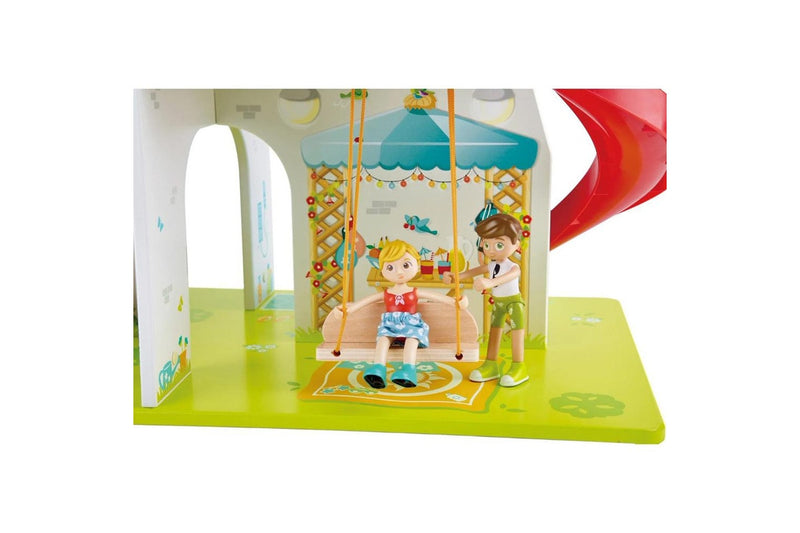 Hape Musical Rock & Slide Dollhouse w Sound Kids Children Interactive Toy 3y+