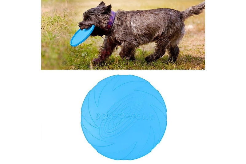 PETSWOL Soft Rubber Dog Frisbee - Blue (2 Pack)