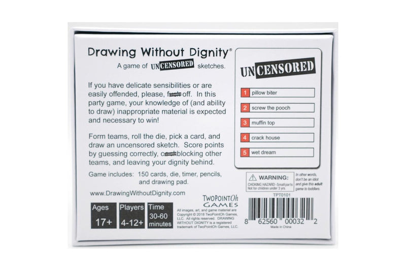 Twopointoh Games Drawing Without Dignity Base Fun Party Card Game Family 17y+