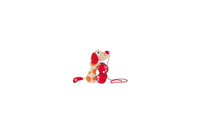 Hape Pepe Wooden Push & Pull Along Dog Animal Baby Toddler Fun Play Toy 12m+