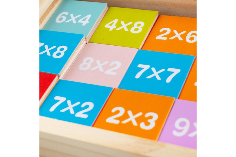 2x 81pc Bigjigs Toys Add & Subtract Times Table Box Kids Wooden Toy Combo 3y+