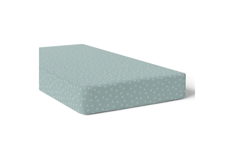 2PK Bubba Blue Nordic 77x135cm Jersey Cot Fitted Sheet 0-12m Dusty Sky Mint