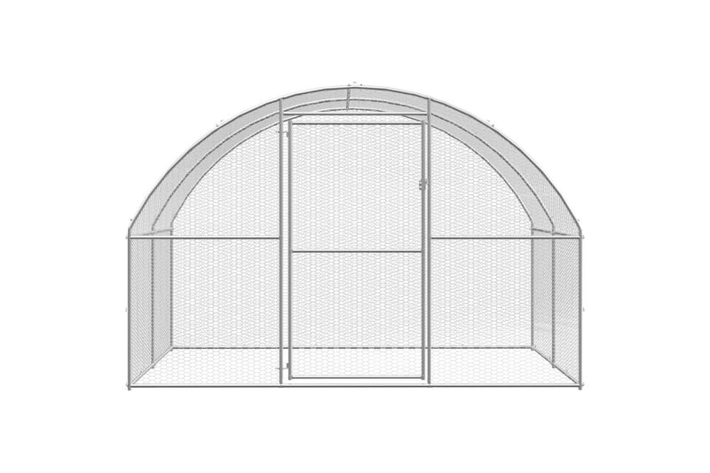 Outdoor Chicken Coop 3x24x2 m Galvanised Steel vidaXL