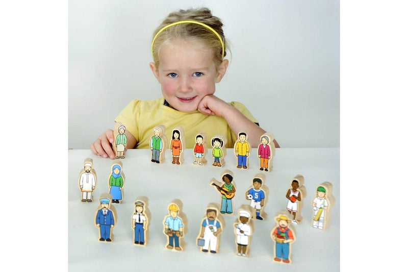 38pc Freckled Farm Village People Kids Wooden Toy Interactive Fun Play 12m+