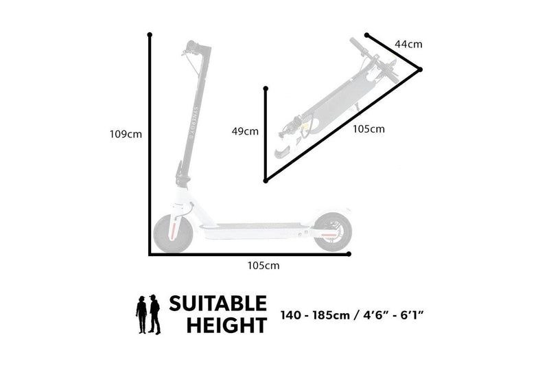 400W Electric Scooter, with Suspension for Adults Portable Folding Ride On,Synergy 5 MkII White