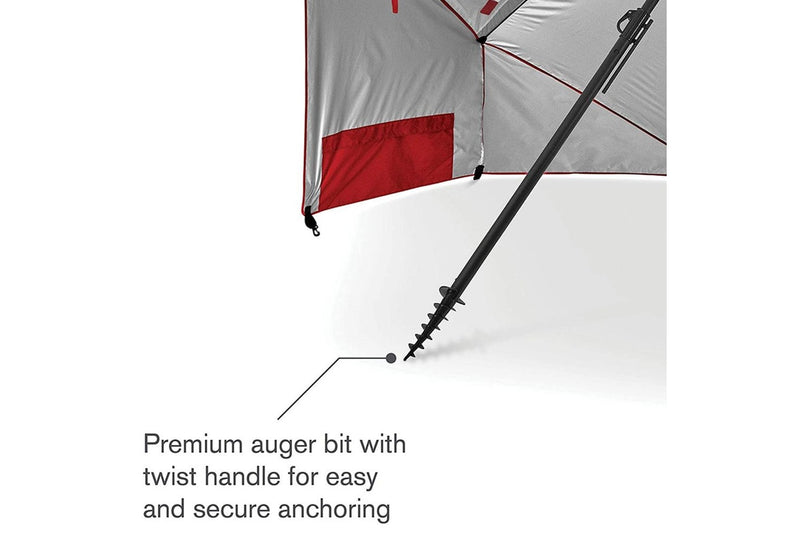 Sport-Brella 244cm Premiere Umbrella UPF 50+ Sun Weather Protection w Bag Grey