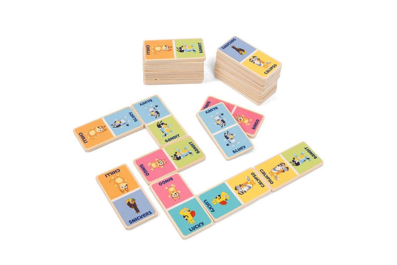 Bluey: Wooden Dominoes Set