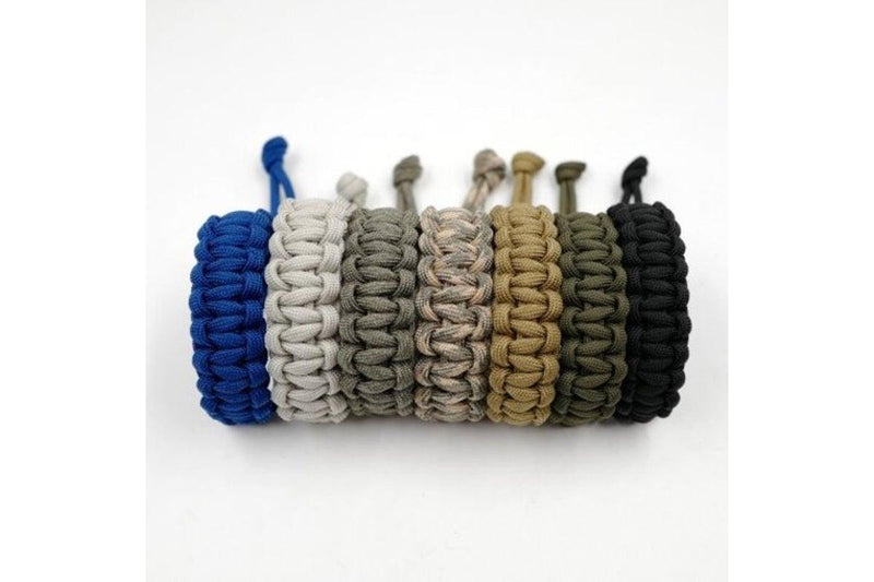 Adjustable Survival Emergency 550 Paracord Bracelet Parachute Cord For Camping Hiking Dark Grey Paracords