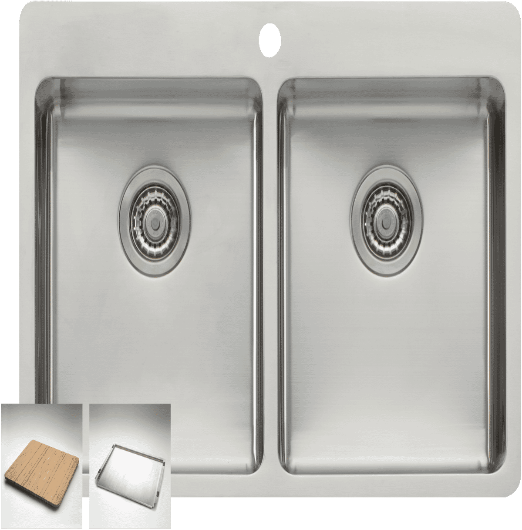 Oliveri Double Bowl Inset Sink