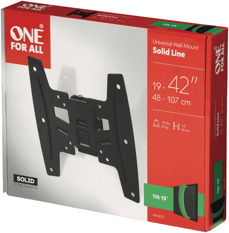 One For All 19-43" Tilt 50kg TV Bracket