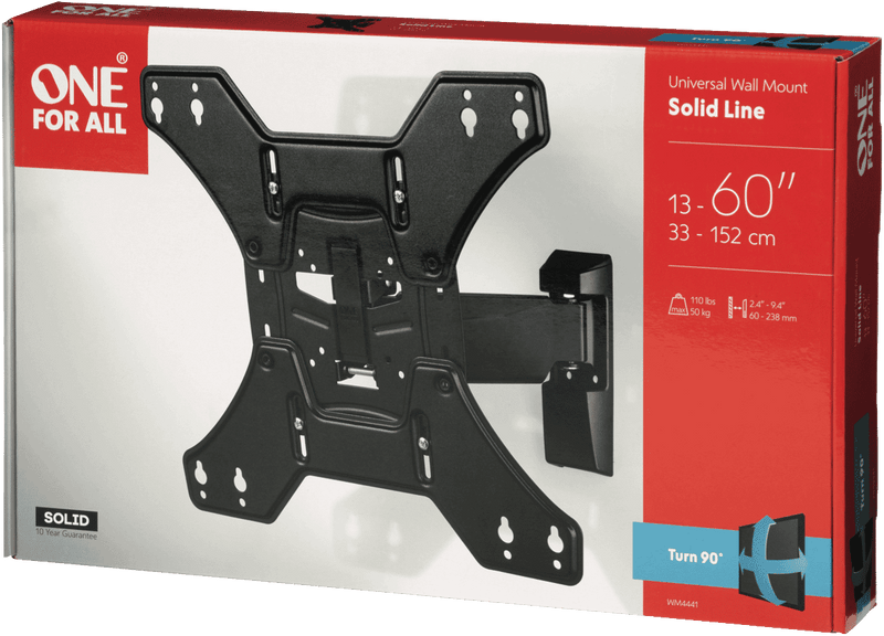 One For All 13-60" Turn90 65kg TV Bracket