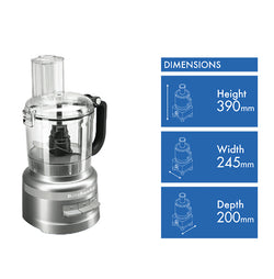 KitchenAid 7 Cup Food Processor Contour Silver