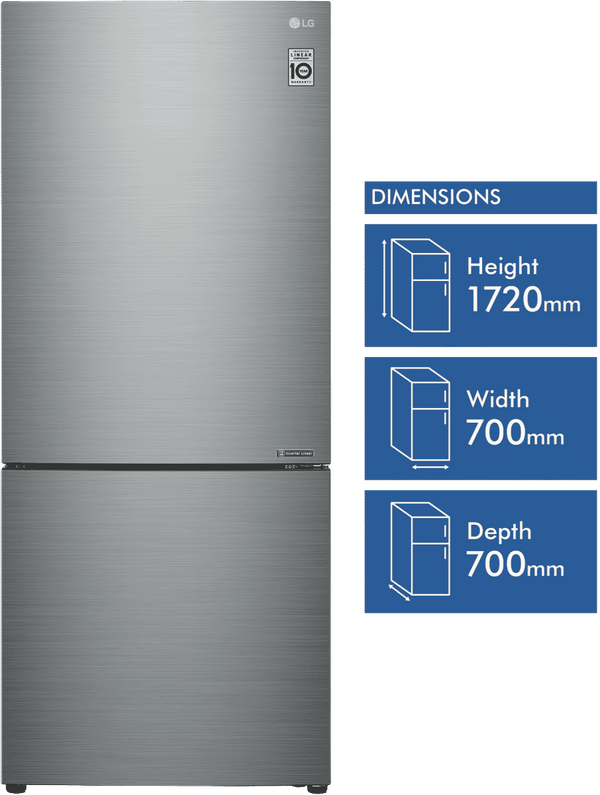 LG 420L Bottom Mount Refrigerator