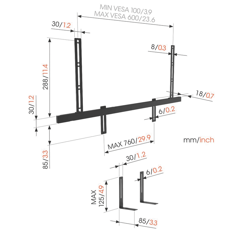 Vogels Universal Soundbar Mount