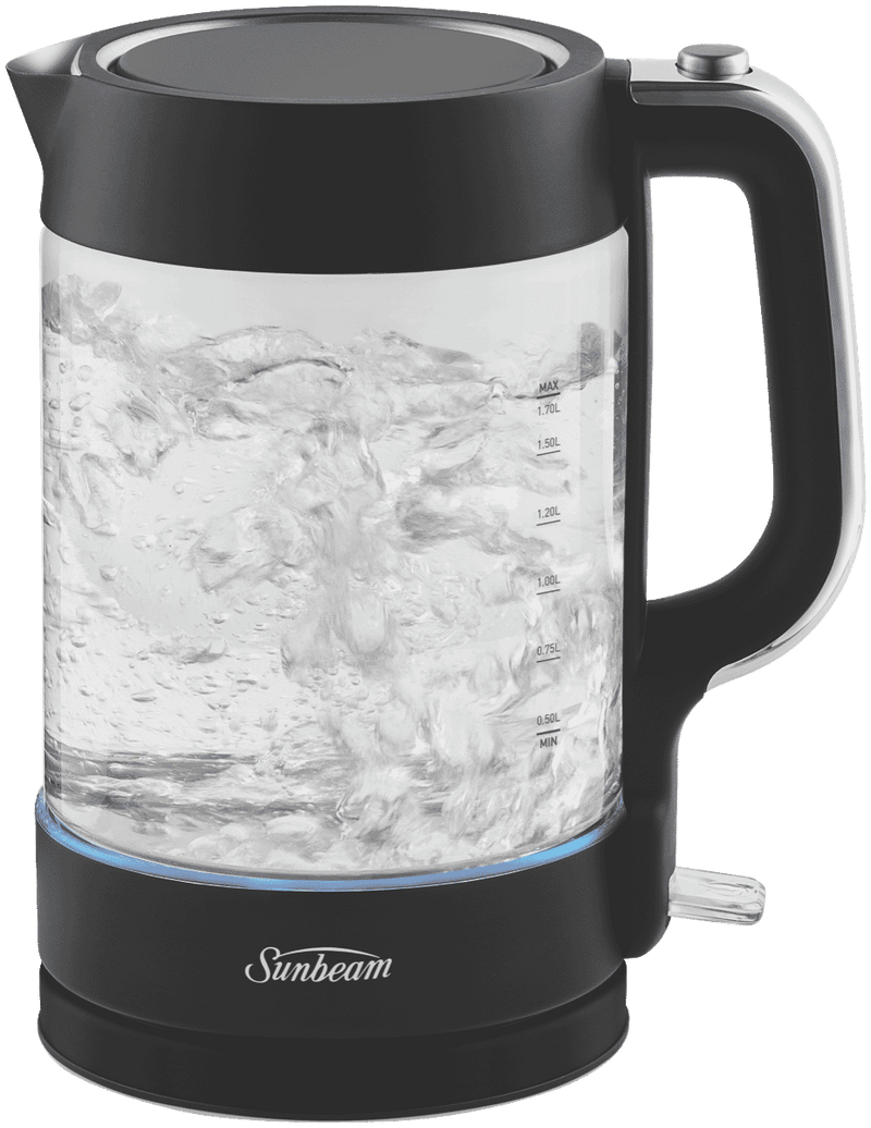 Sunbeam Glass Kettle Dark Canyon Black