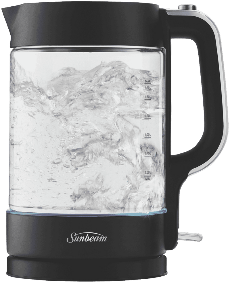 Sunbeam Glass Kettle Dark Canyon Black