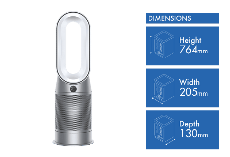 Dyson HP07 hot+cool Purifying Fan White/Silver